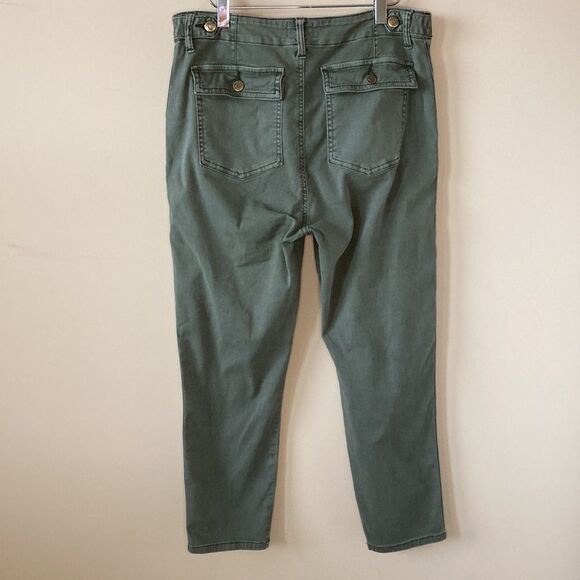 Pistola Mara Straight Leg Crop Pant Olive Size 31 - Picture 3 of 10